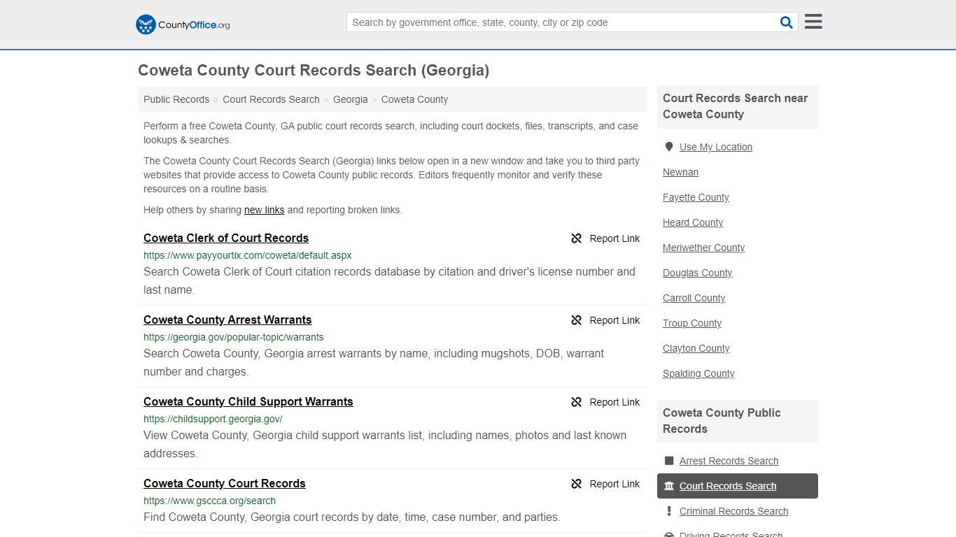 Court Records Search - Coweta County, GA (Adoptions ...