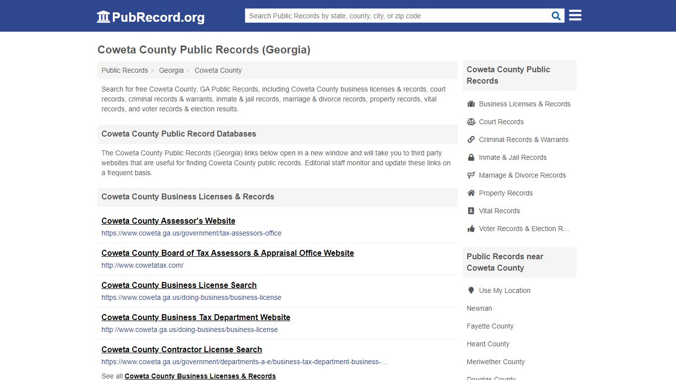 Free Coweta County Public Records (Georgia Public Records)